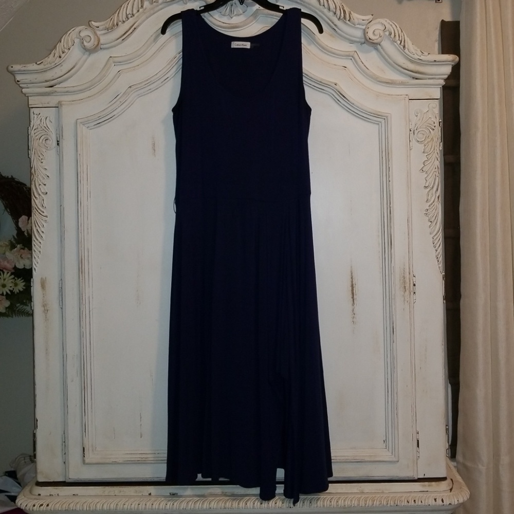 Navy Calvin Klein Shark Bite Dress